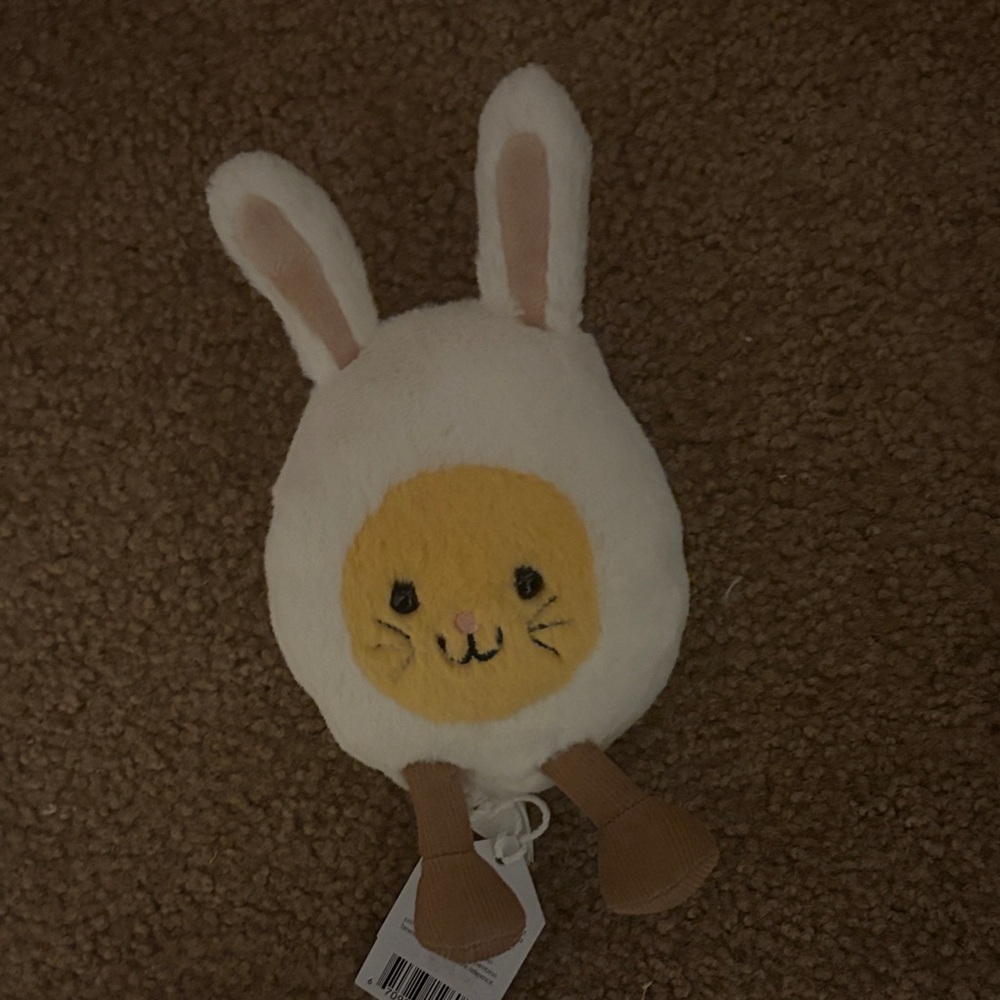 Jellycat White and Yellow Bunny Stuffed Animal
